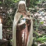 Aparição de imagem de Santa Teresinha em matagal atrai centenas de fiéis em José de Freitas