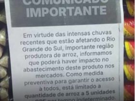 Supermercado de Fortaleza limita venda de arroz devido às cheias no Rio Grande do Sul