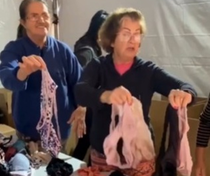 Vídeo: Mulheres reclamam sobre doação de roupas íntimas velhas e sujas