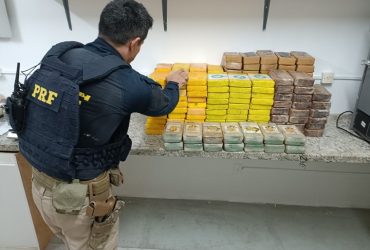 PRF apreende quase 200 tablets de cocaína em caminho frigorífico no Piauí