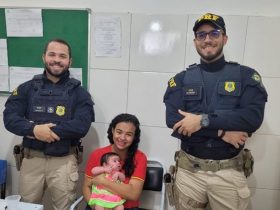 PRF salva bebê de 1 mês de asfixia por engasgo no Piauí