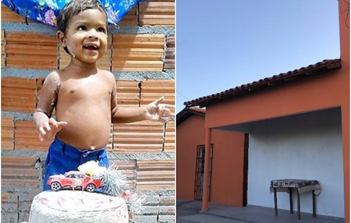 Menino que comemorou aniversário com bolo de areia ganhou casa após vaquinha online