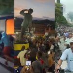 Pessoas protestam contra vitória de Maduro na Venezuela