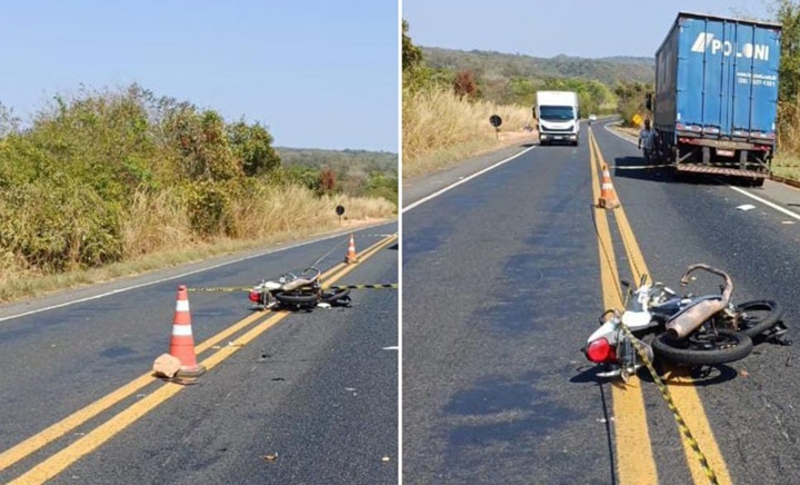 Motociclista dorme, invade contramão e morre após colidir frontalmente contra carreta no Piauí