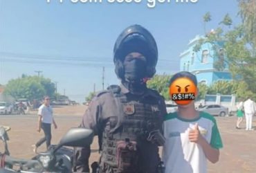 Jovem é conduzido à delegacia após postar foto com policial da ROCAM chamando de germe no Piauí