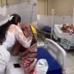 Vídeo: Noiva piauiense visita de surpresa pai hospitalizado antes do casamento