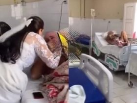 Vídeo: Noiva piauiense visita de surpresa pai hospitalizado antes do casamento