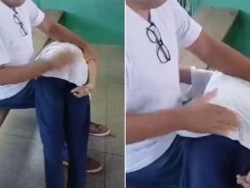 Diretor de escola piauiense é afastado após ser filmado dando palmadas em aluno