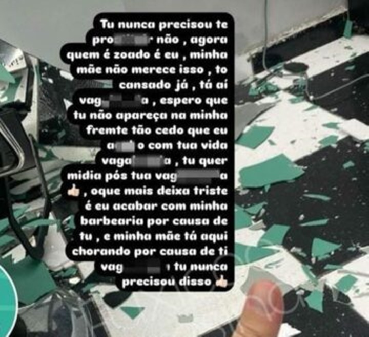 Empresário piauiense destrói própria barbearia após descobrir que irmã faz conteúdo adulto