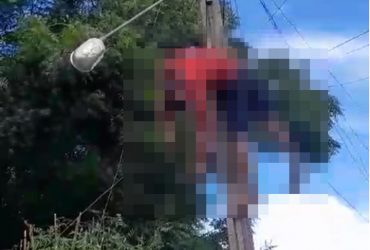 Homem sofre forte descarga elétrica e fica pendurado em poste no Piauí