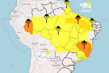 INMET emite alerta para chuvas torrenciais no Piauí e mais 19 estados nesta quarta (08)