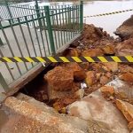 Passarela da nova ponte sobre o Rio Iguaçu desaba após chuvas intensas em Parnaíba