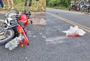 Motociclista é encontrado sem vida no meio de pista após grave acidente no interior do Piauí