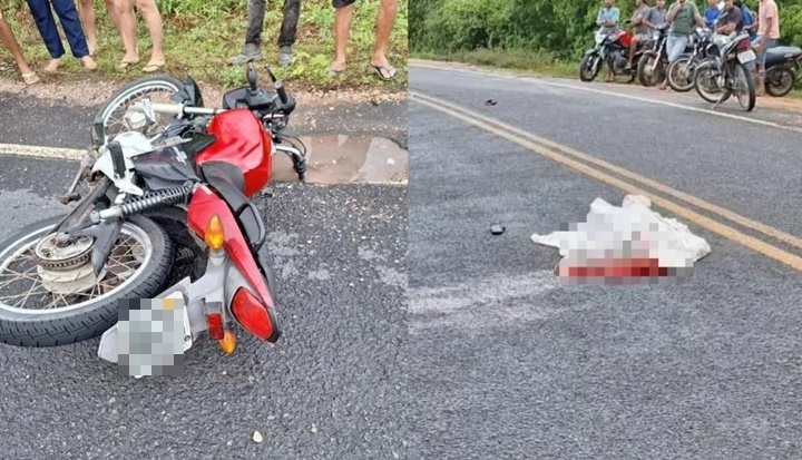 Motociclista é encontrado sem vida no meio de pista após grave acidente no interior do Piauí