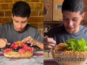 Jovem piauiense viraliza após postar vídeos de "pratadas" gigantes nas redes sociais